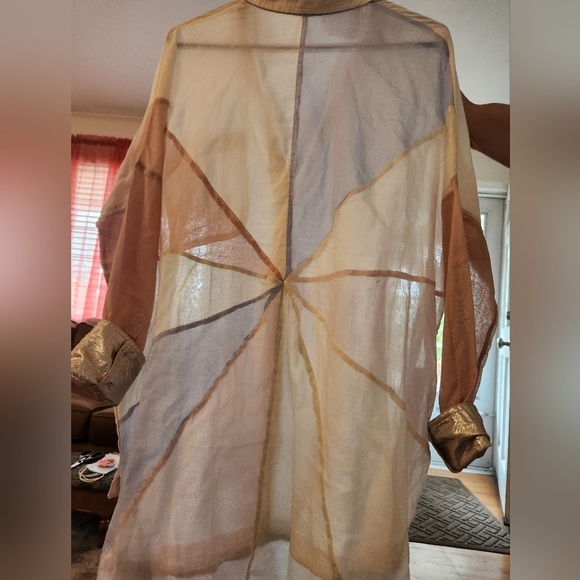 FREE PEOPLE RAINBOW Blouse SIZE SMALL, OVERSIZED - Picture 8 of 14